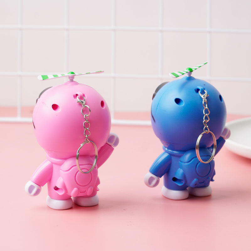 Doraemon press to change face doll pendant