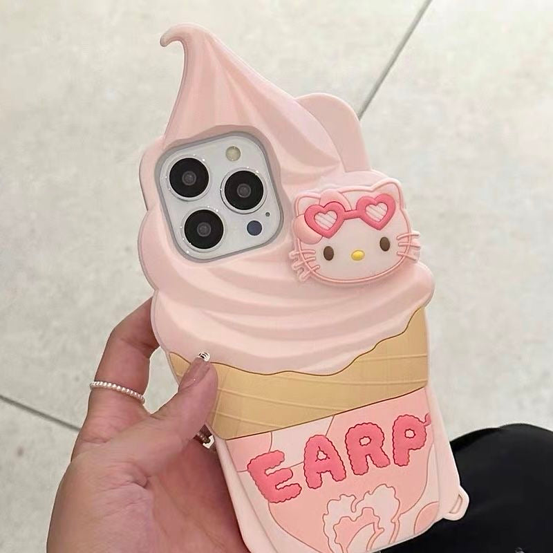 Custodia per iPhone a forma di gattino gelato