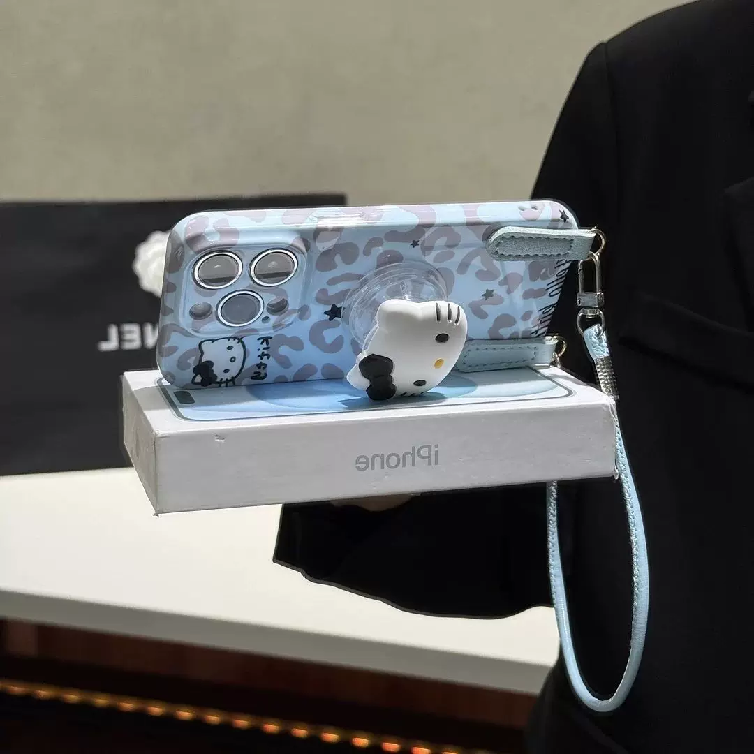 Blue leopard print Kitty bag