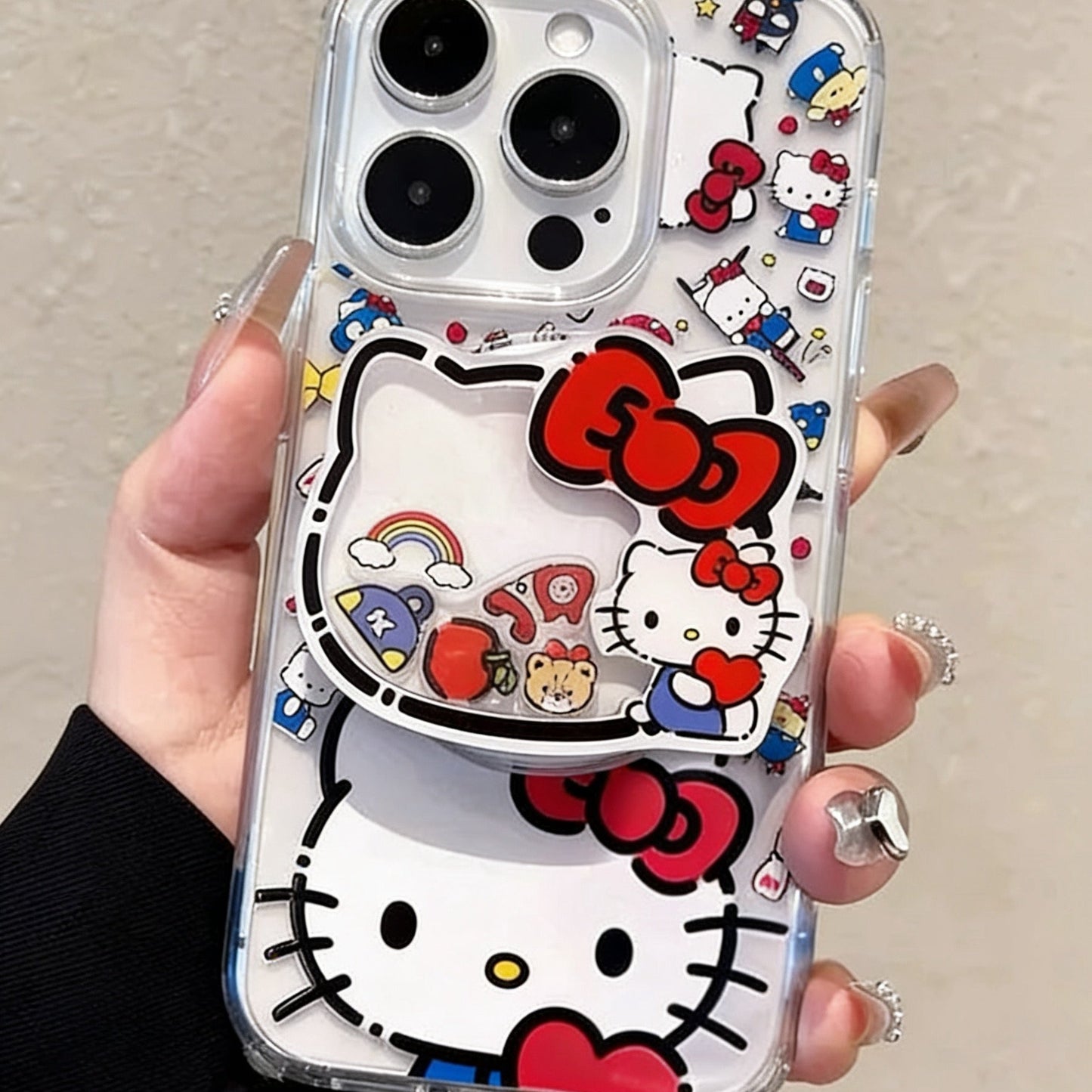 Capa para telemóvel Samsung Galaxy Hello Kitty com suporte e cordão