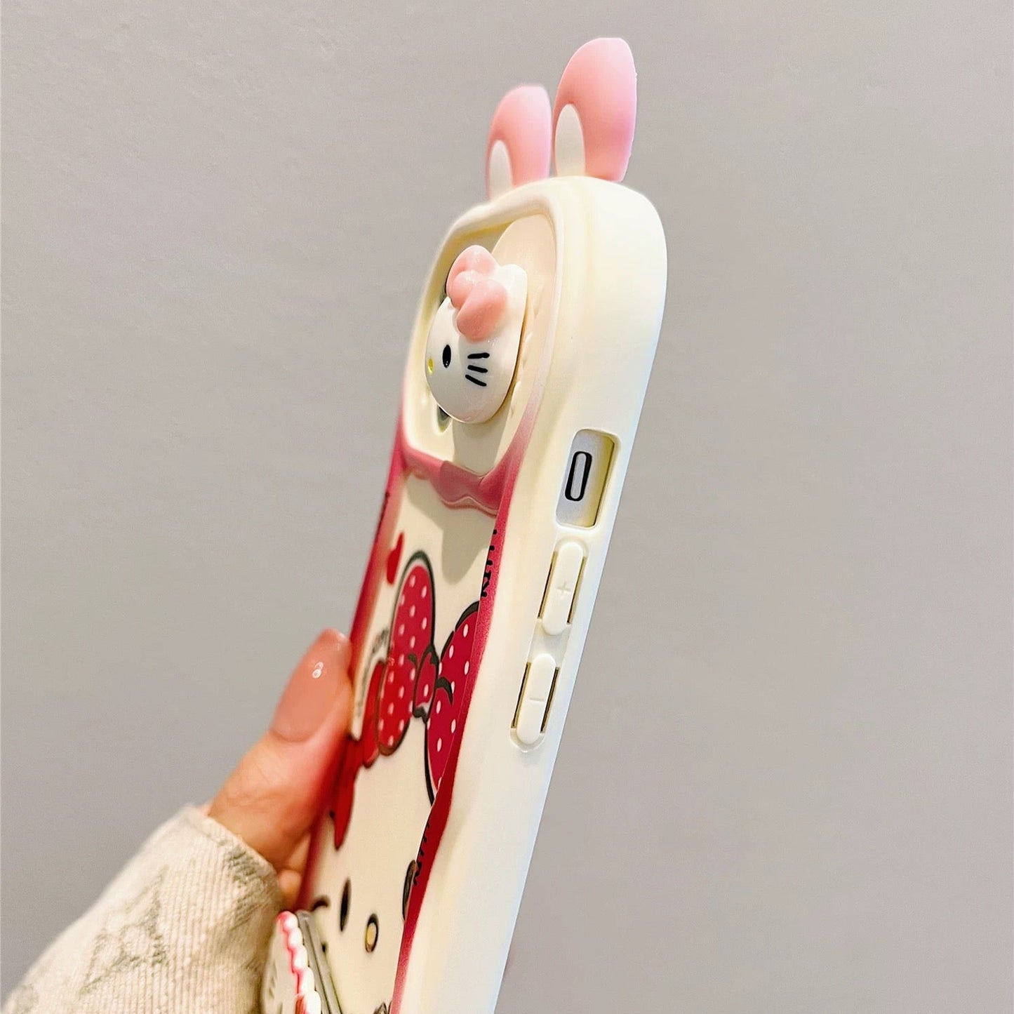 3D ear KT cat stand phone case