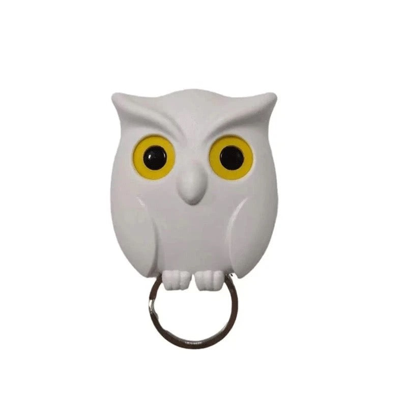 Creative owl punch-free magnetic hook