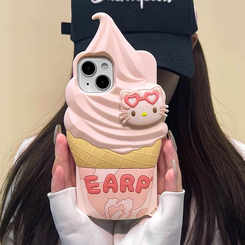 Custodia per iPhone a forma di gattino gelato