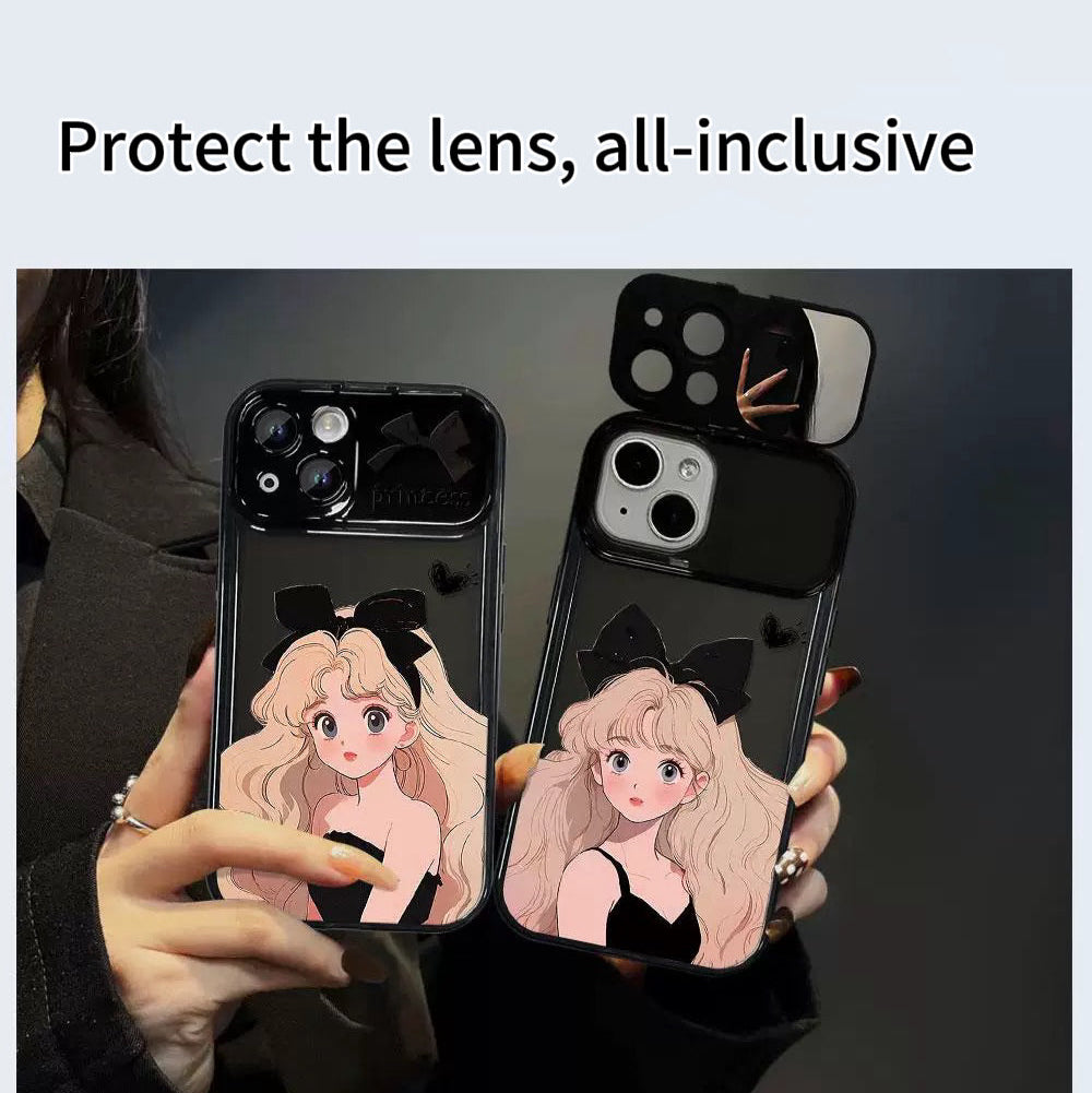 プレミアムブラックリボンガールズスマホケース