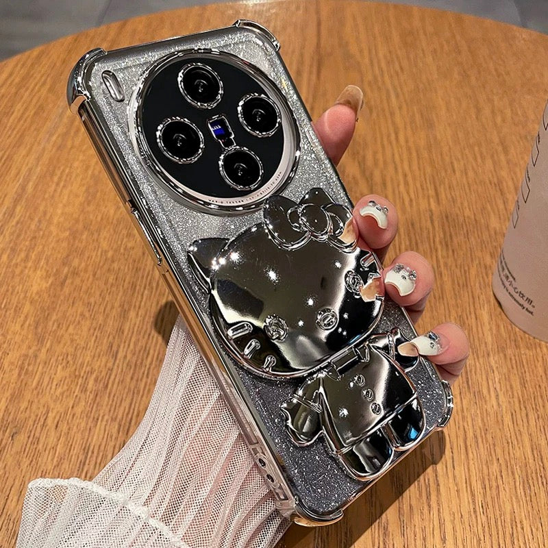 Android Kitty mirror stand phone case