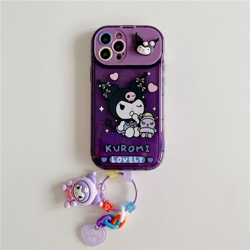 3D Sanrio flip mirror stand phone case