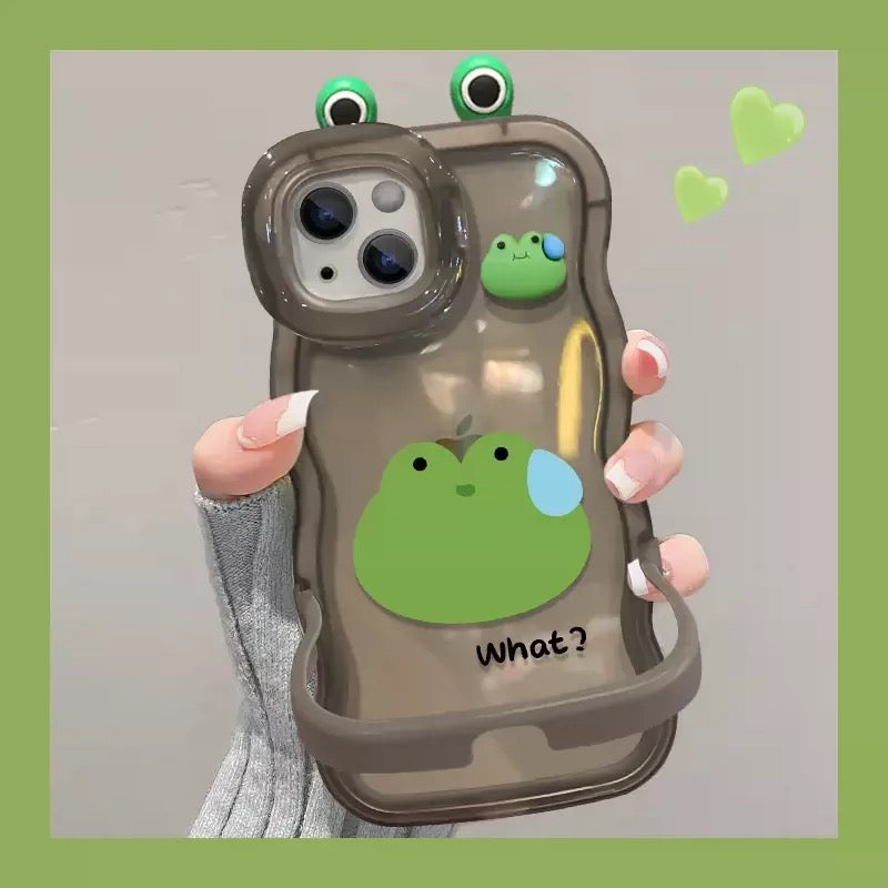 Android  3D Little Frog Dual-Stand Phone Case