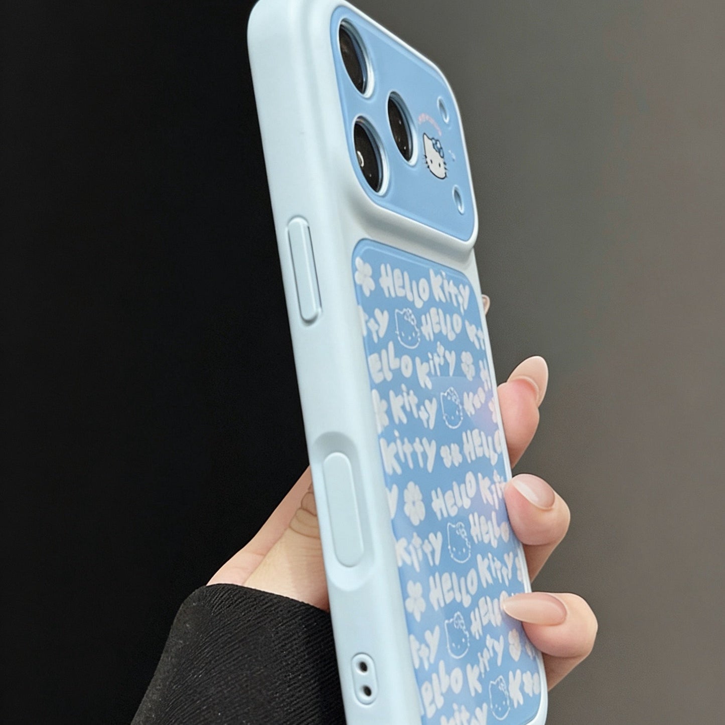 Kitty Cat Phone Case with All-Over English Text