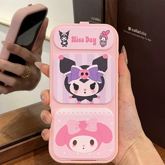 Kuromi My Melody Scarf Rabbit Flip Phone Case