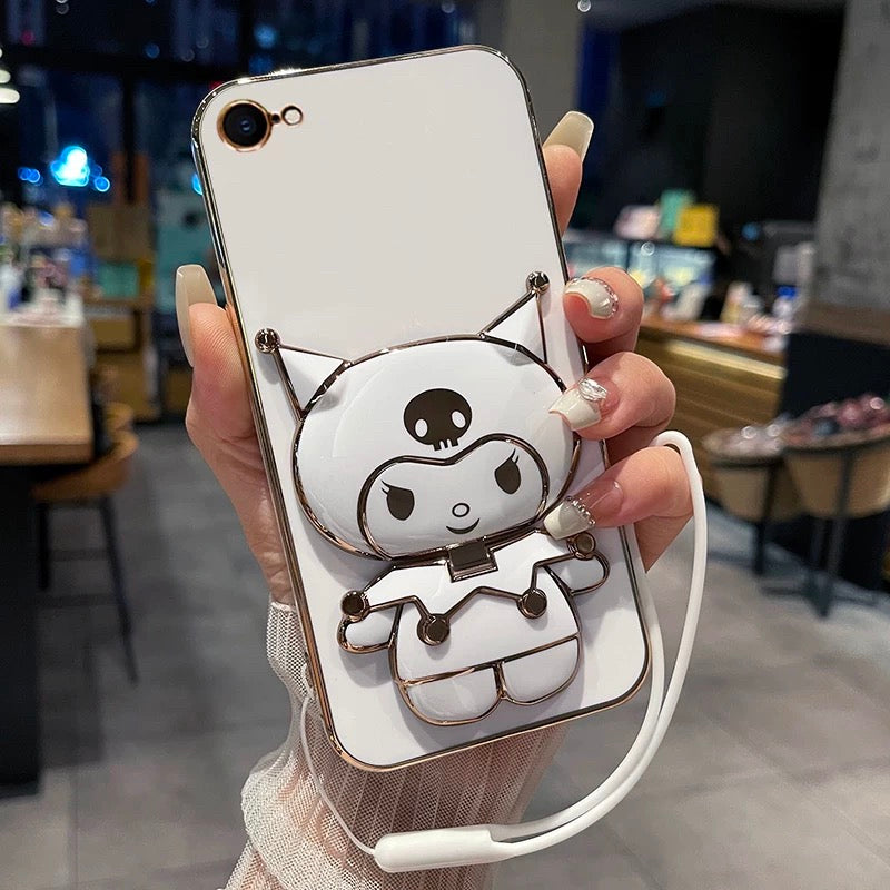 Kuromi Rotating Mirror and Stand Phone Case(No Hand Strap)