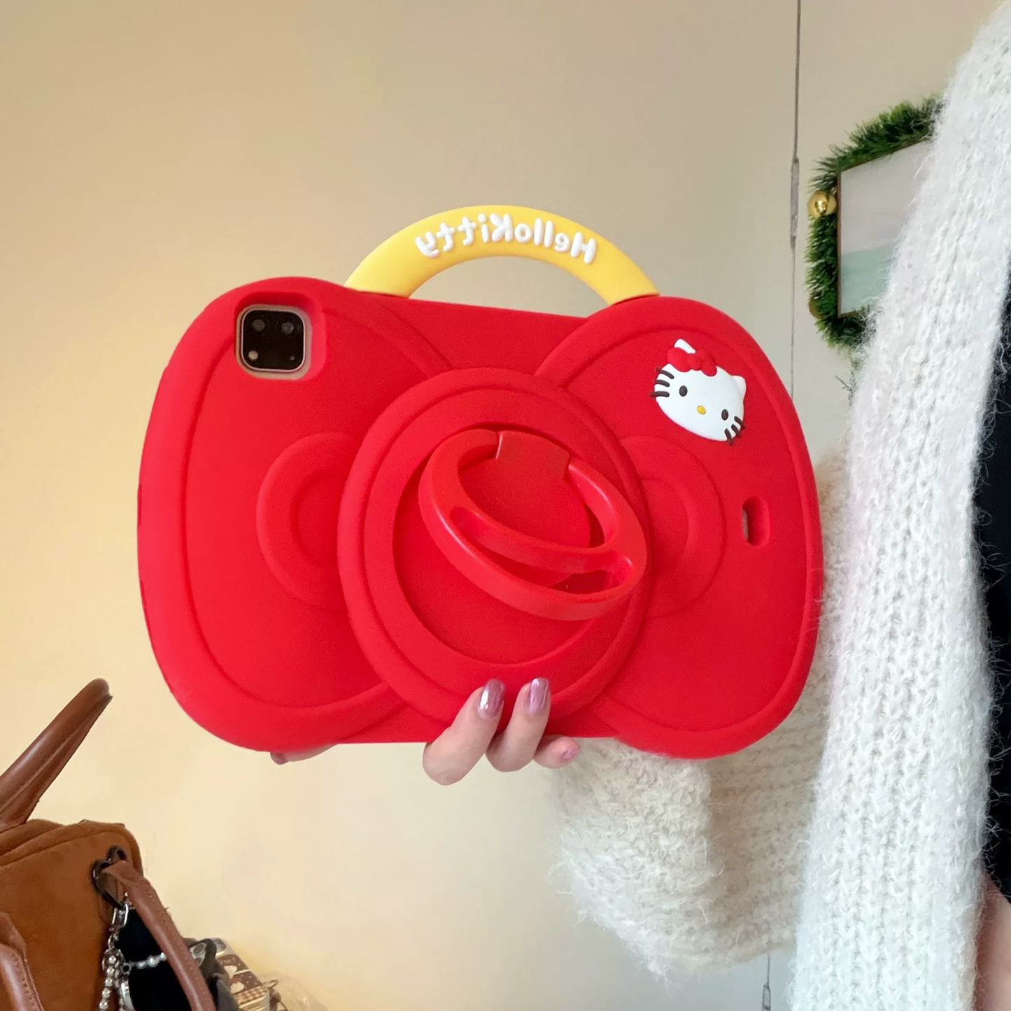 Cute red bow iPad case
