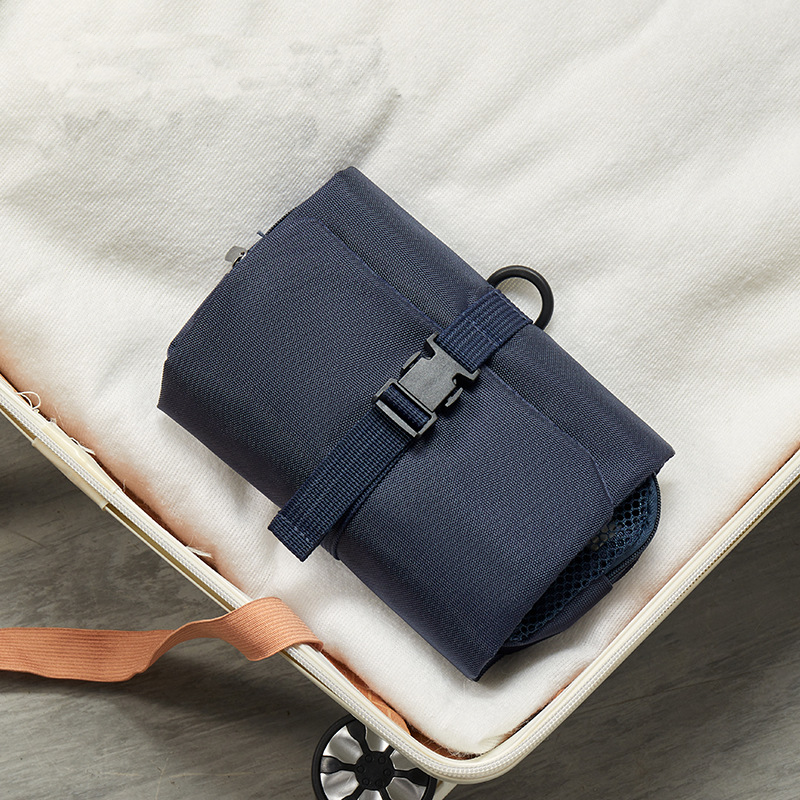 Buckle foldable toiletry bag