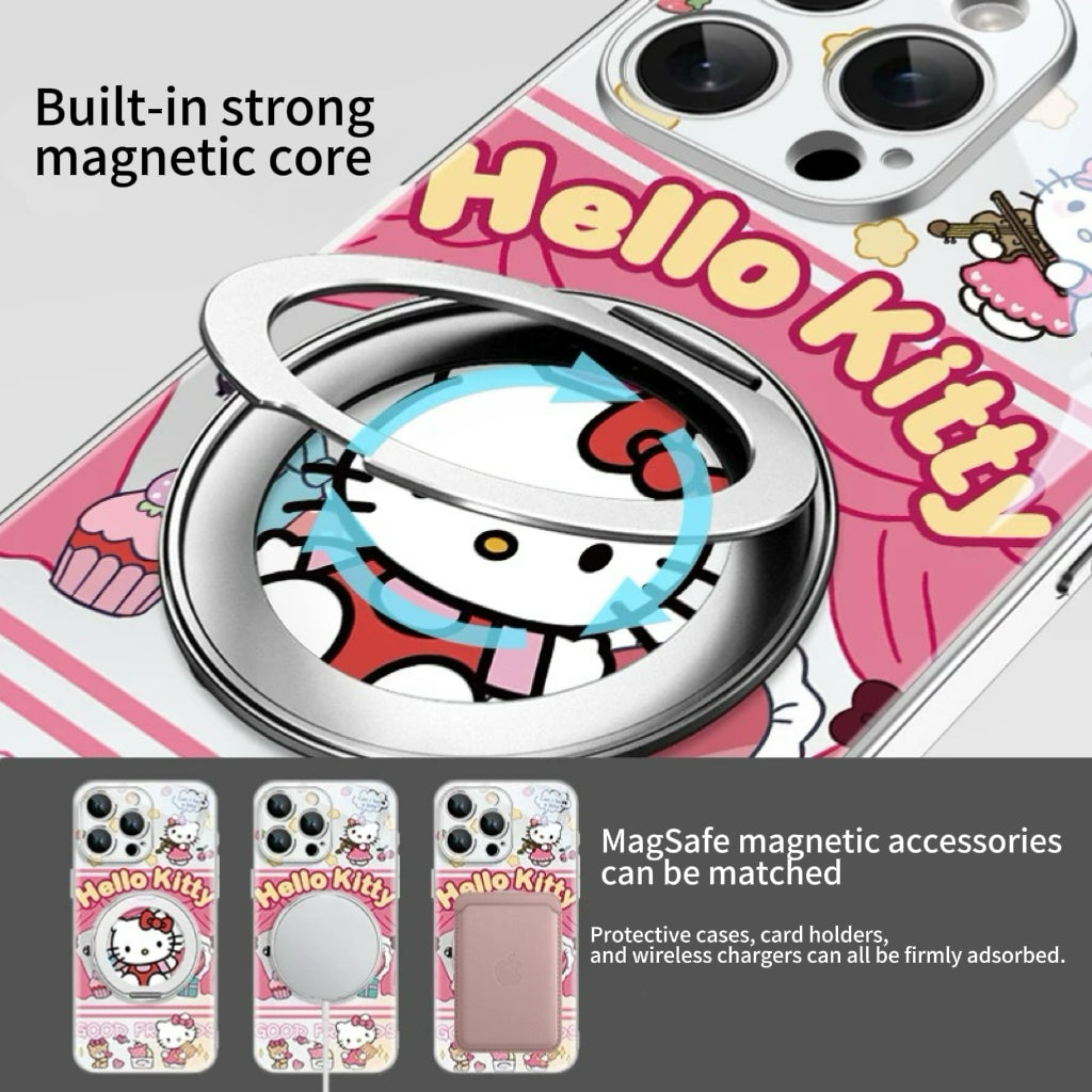 Girly Kitten Magnetic Holder Phone Case