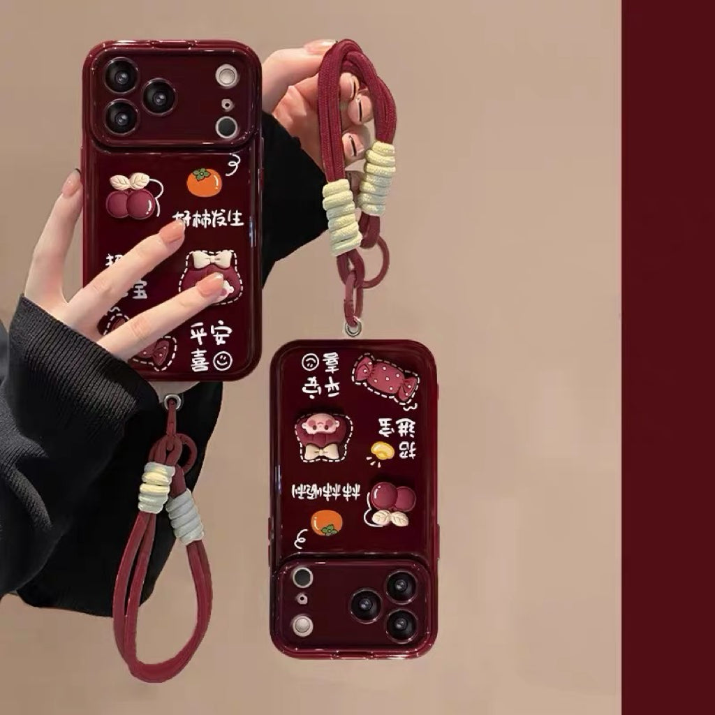 "Good Things Happen" 3D Girl Portable Mirror Phone Case