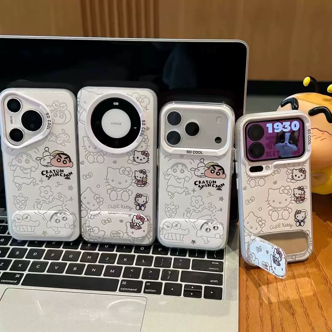 Kitty & Crayon Shin-chan phone case