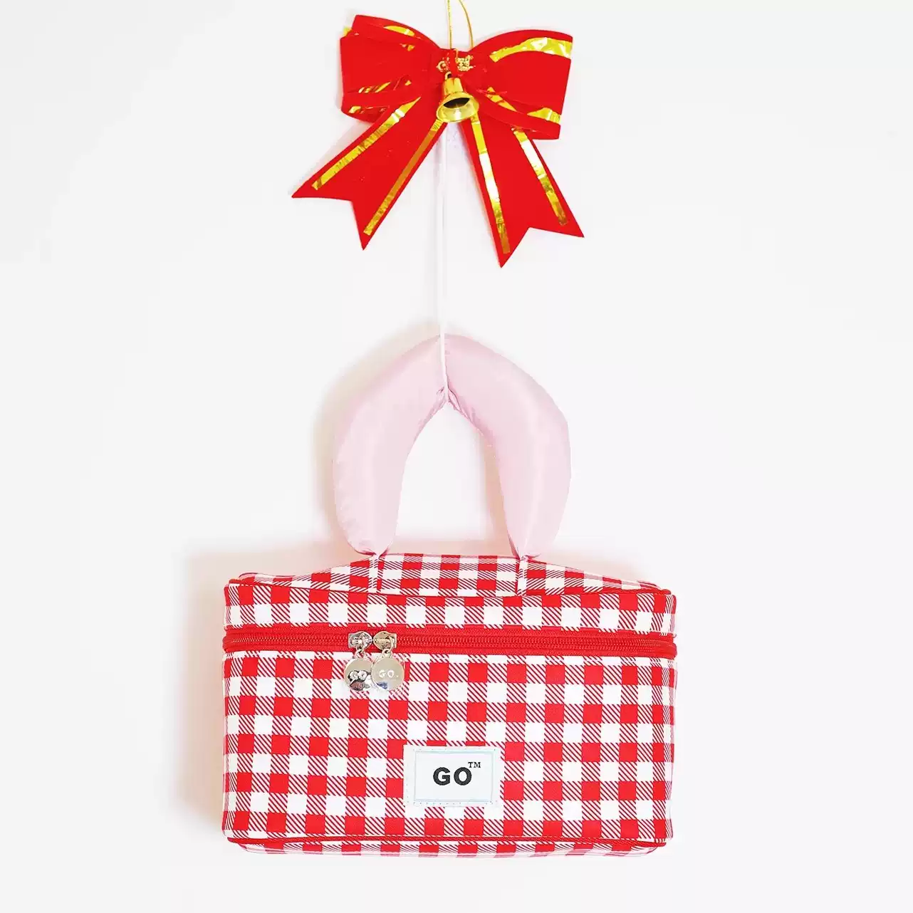 Dopamine Plaid Travel Makeup Bag