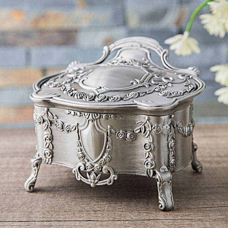 Vintage Alloy Jewelry Box