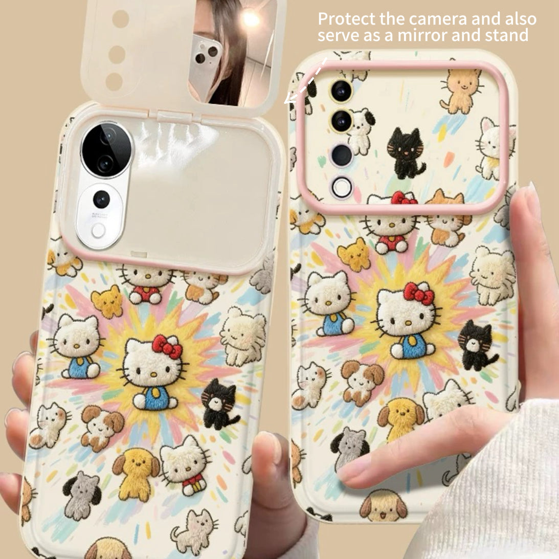 Kitty Pet Flip Mirror Phone Case