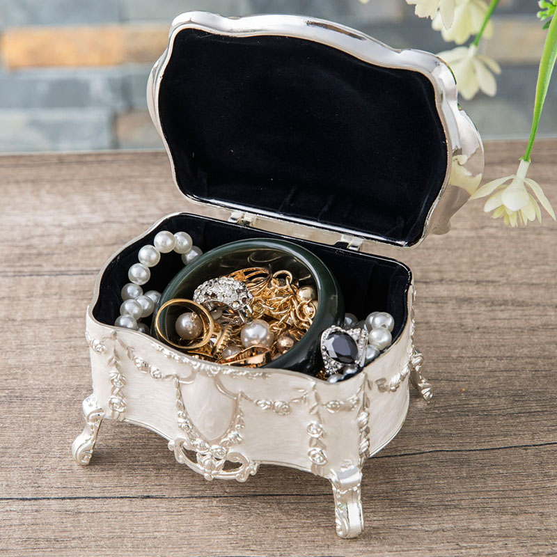 Vintage Alloy Jewelry Box