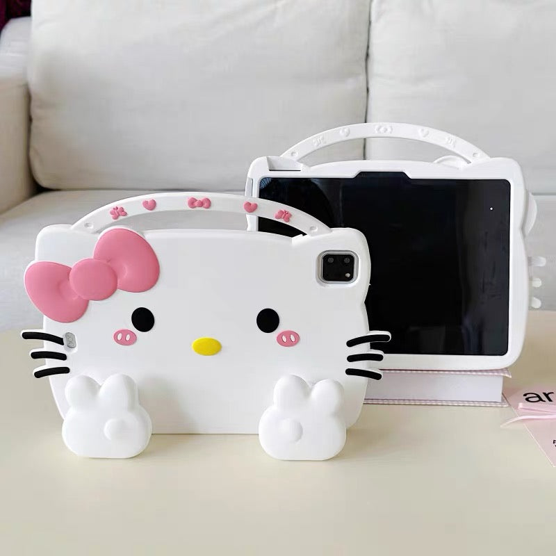 Cute Kitty iPad Protective Case with Retractable Stand