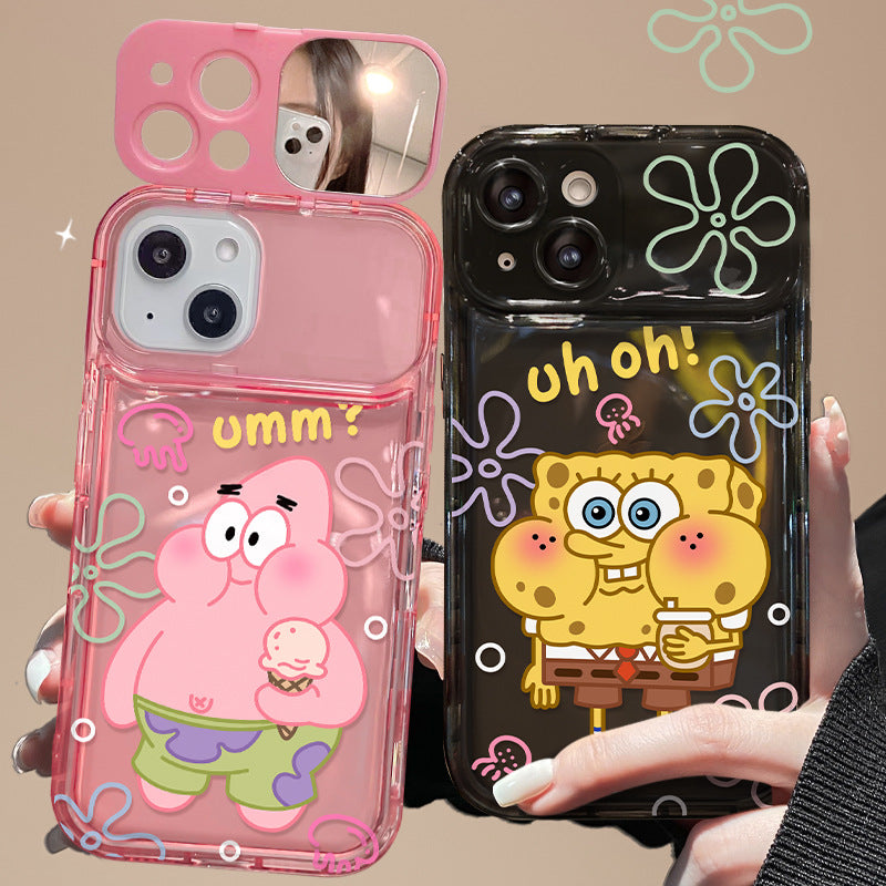 SpongeBob Patrick Star flip mirror phone case