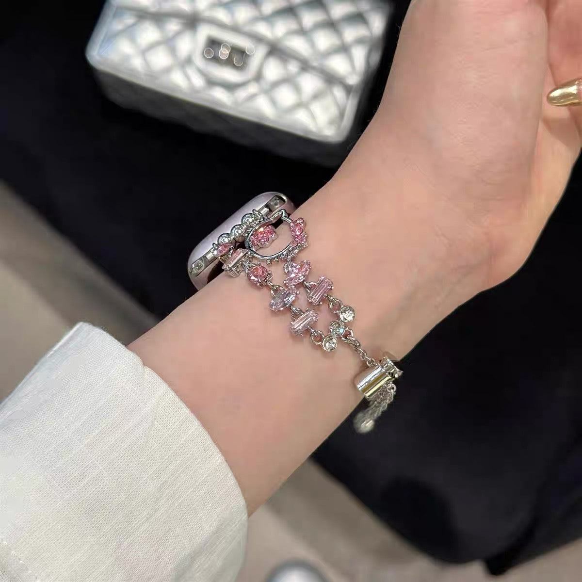 Sparkly  Kitty Apple Watch band