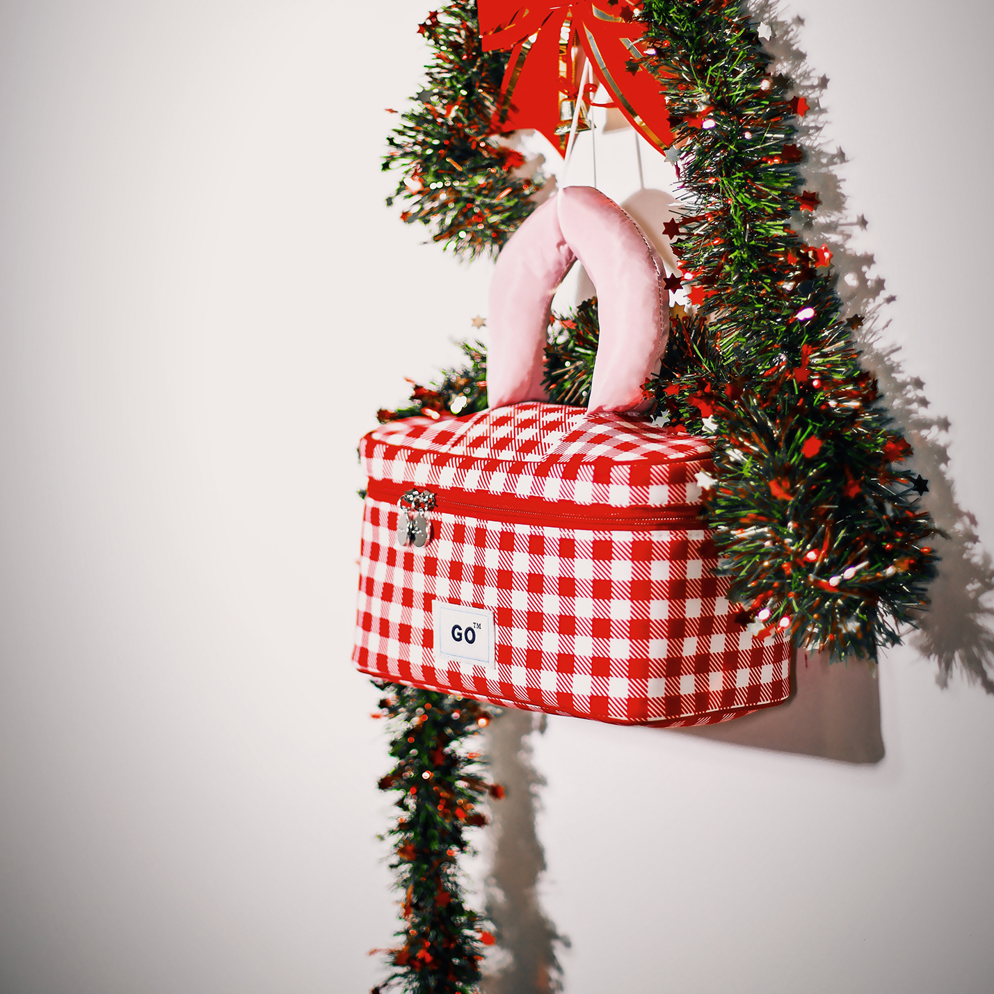 Dopamine Plaid Travel Makeup Bag