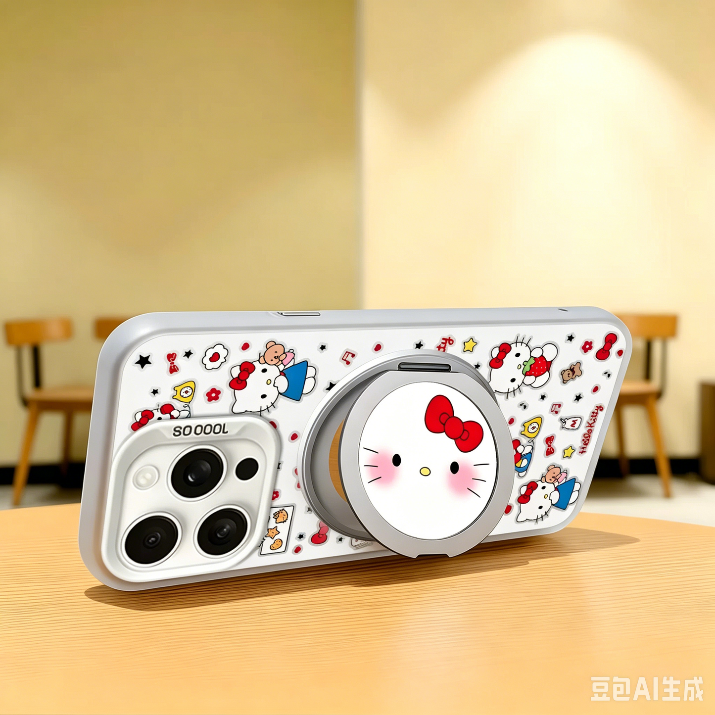 Strawberry Mirror Stand Hello Kitty Phone Case