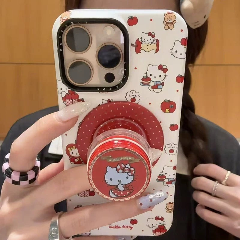Polka-Dot Hello Kitty Magnetic Stand Phone Case