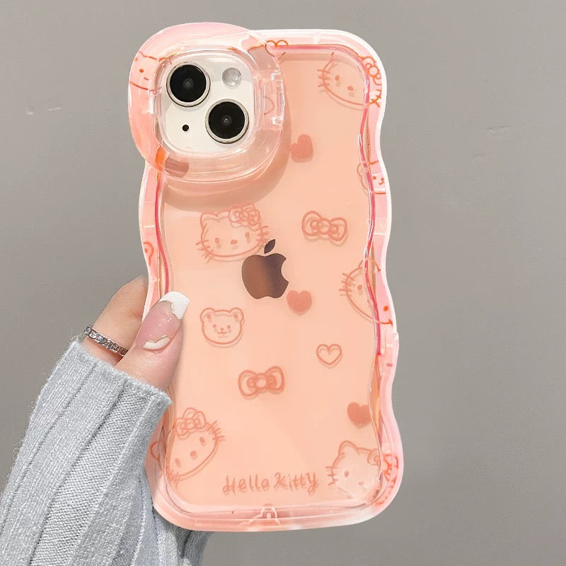 Invisible dual-stand Kitty cat phone case