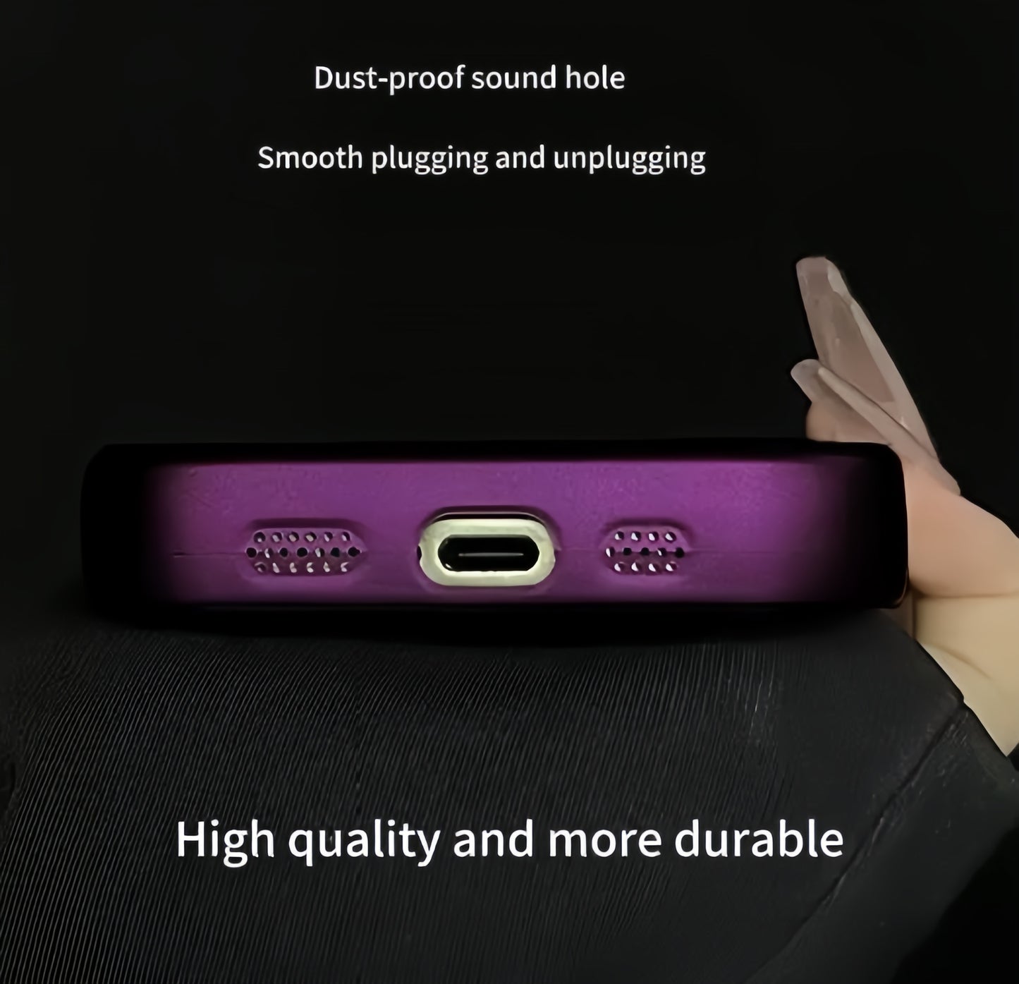 Purple rotating Kitty phone case with mirror and stand