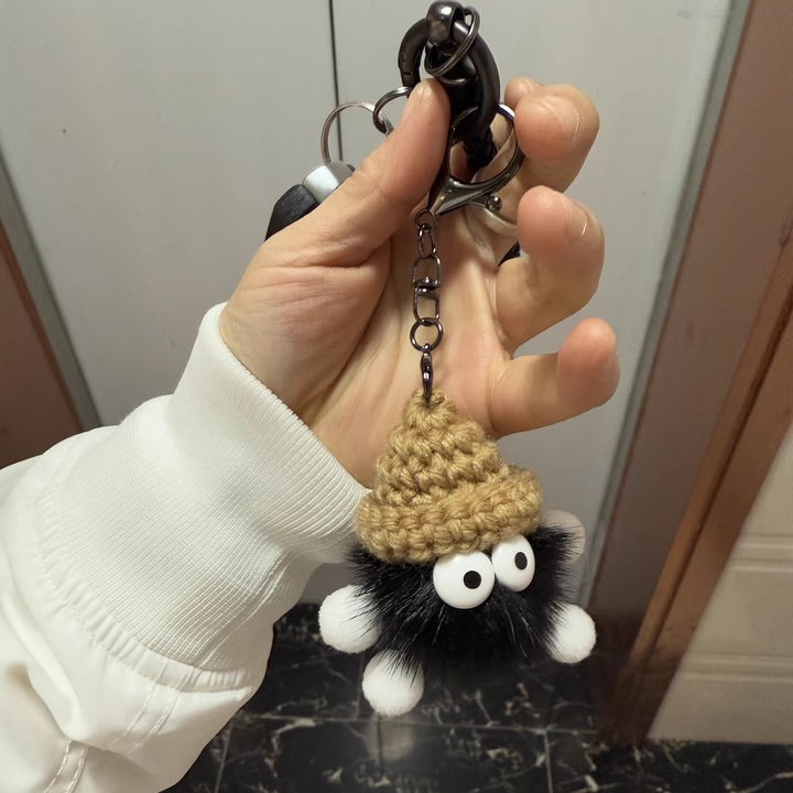 Small coal briquettes bag pendant