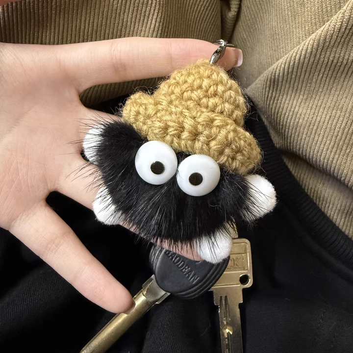 Small coal briquettes bag pendant
