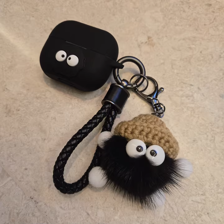 Small coal briquettes bag pendant