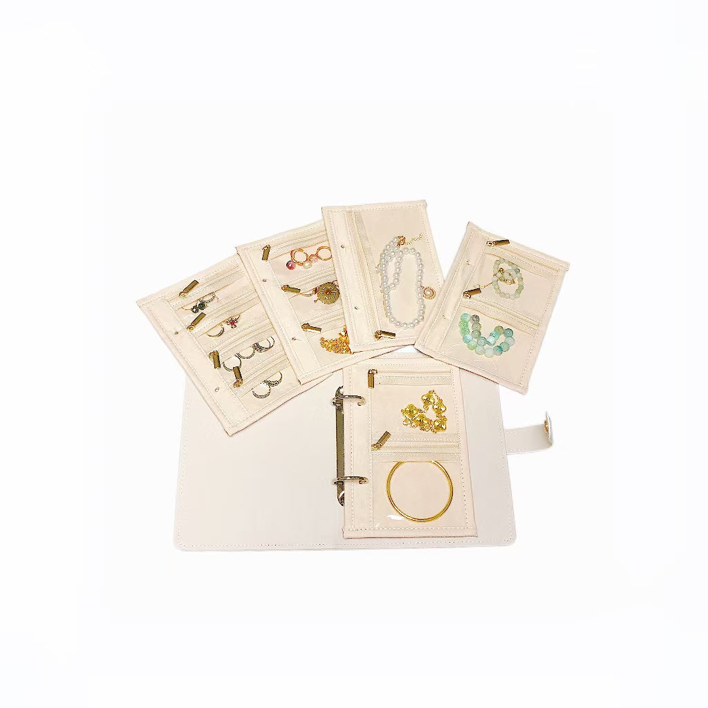 Portable jewelry storage book