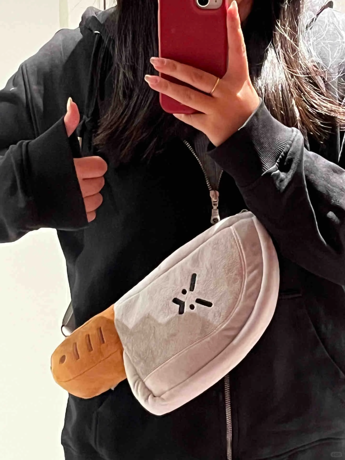 Pocket Knife Plush Crossbody Bag