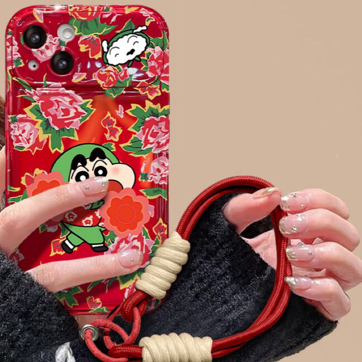 Cute Shin-chan flip phone case