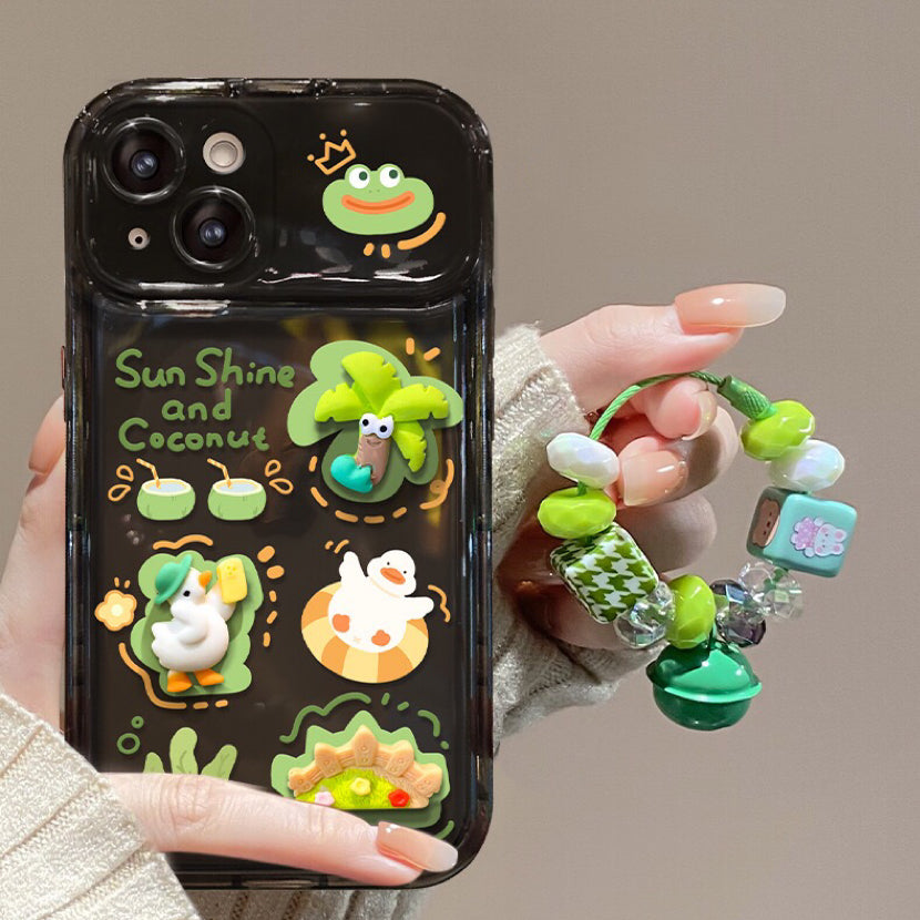 Cute Frog Flip Phone Case