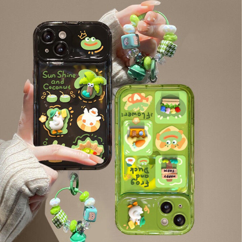 Cute Frog Flip Phone Case