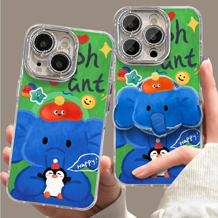 Elephant Magnetic Holder Phone Case
