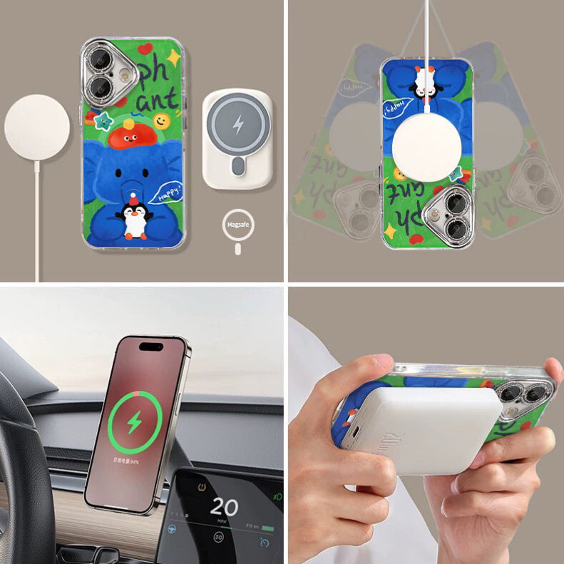 Elephant Magnetic Holder Phone Case