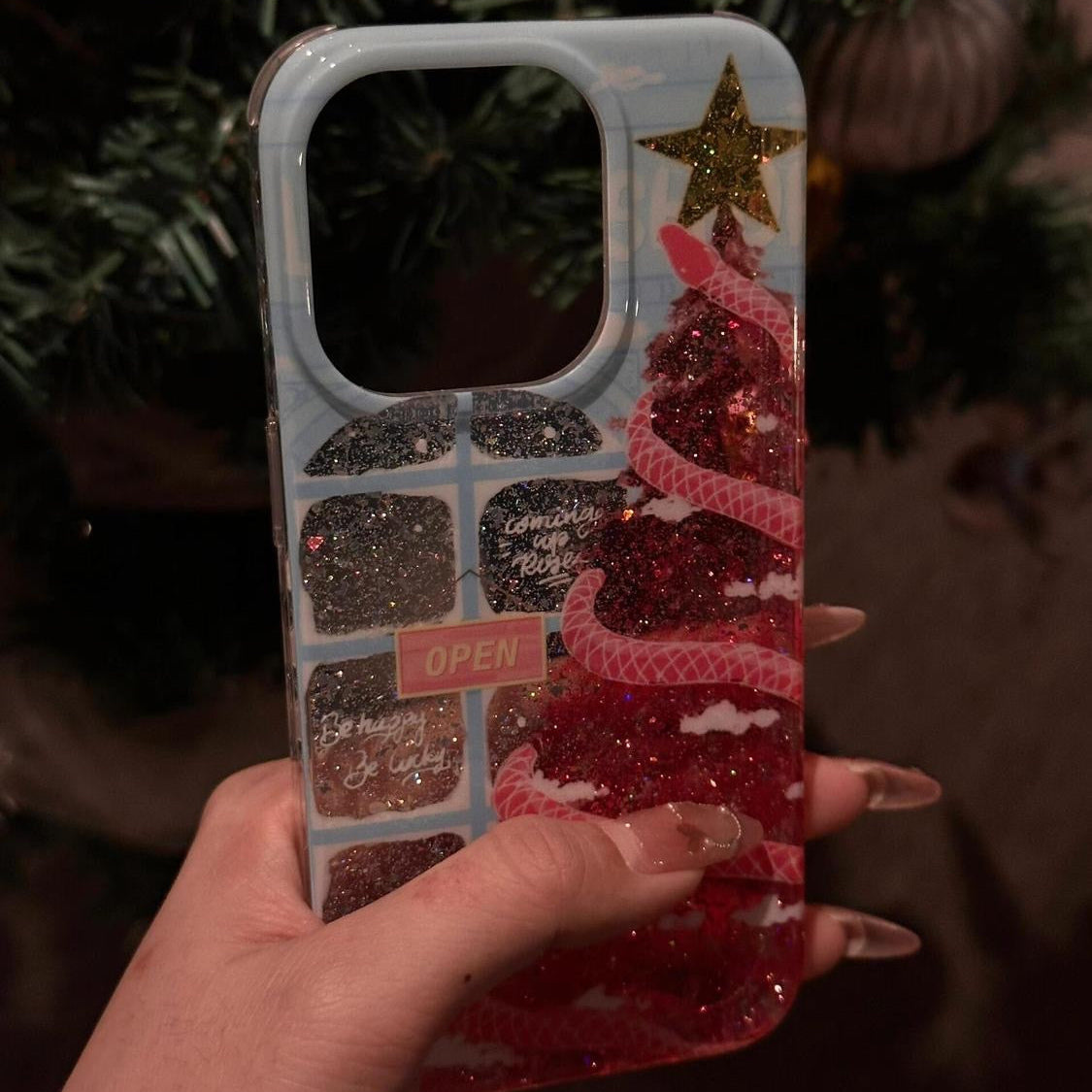 Pink Christmas Tree Phone Case