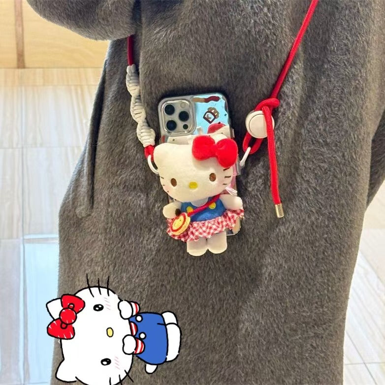 KT Plush Toy Phone Clip Crossbody Strap
