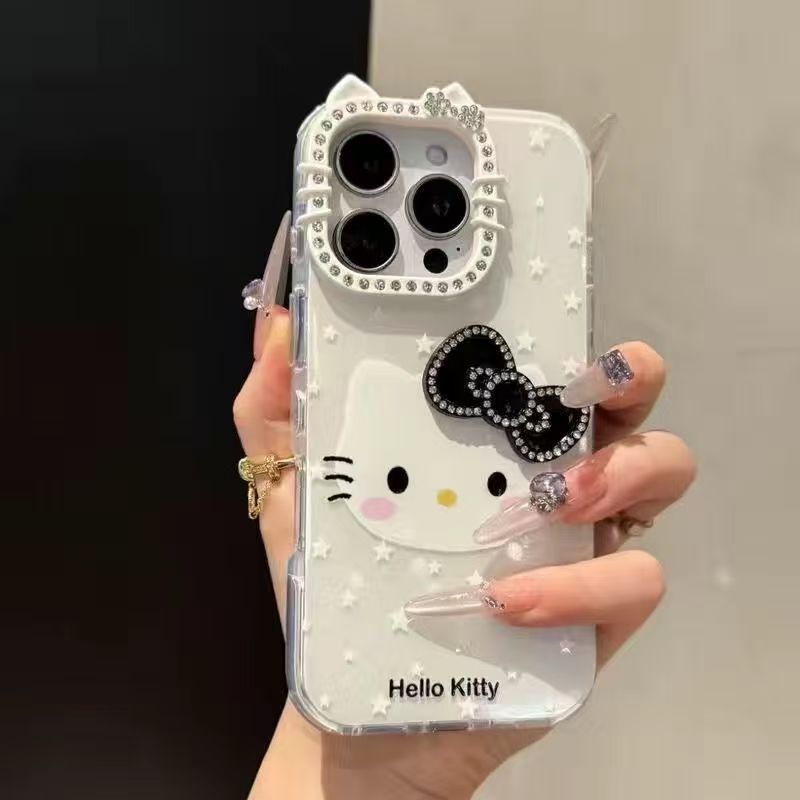 Rhinestone Butterfly Kitty Phone Case