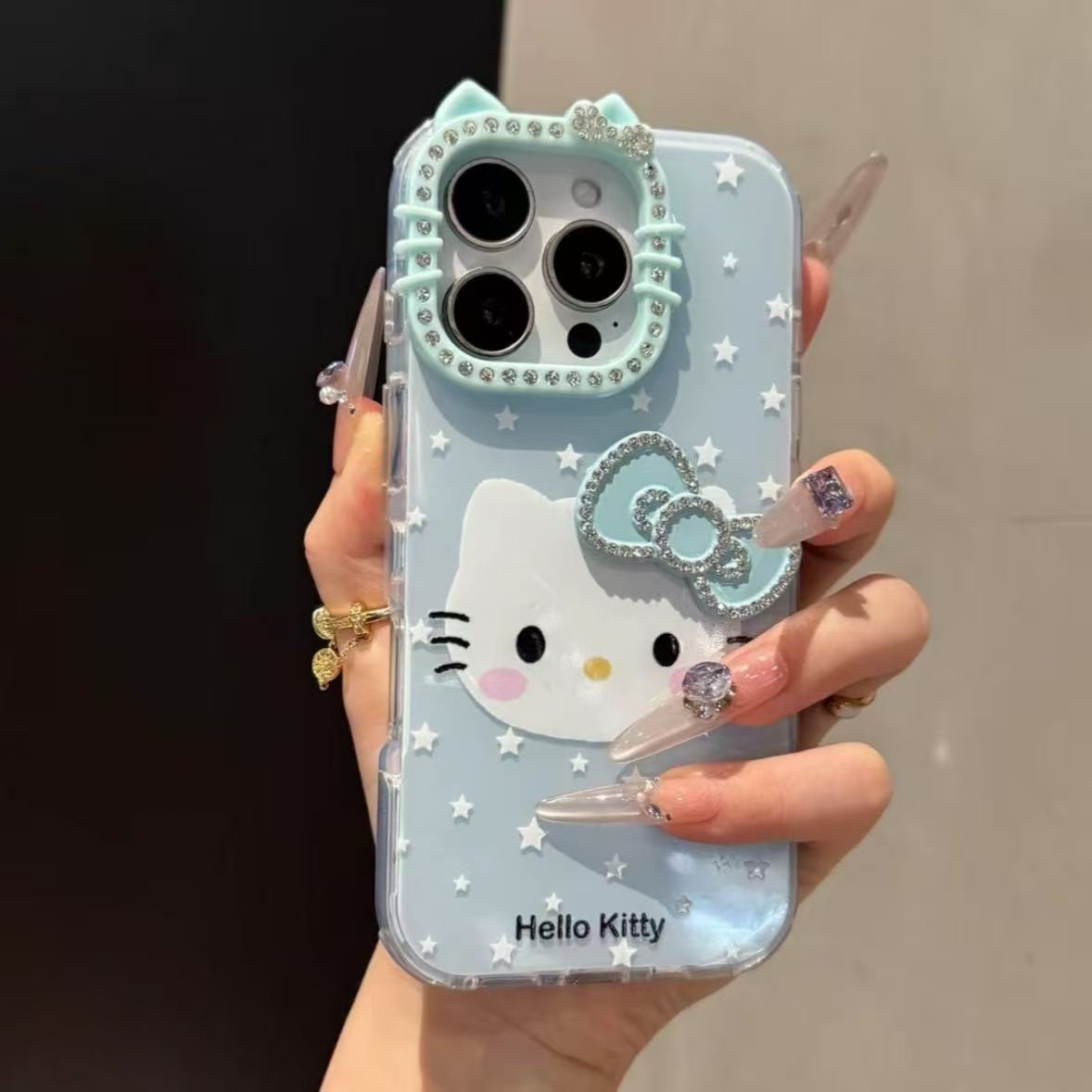 Rhinestone Butterfly Kitty Phone Case