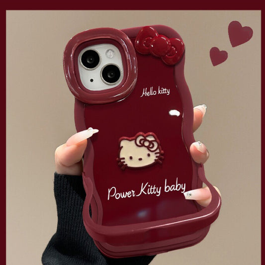 Hello Kitty plush toy double-stand phone case