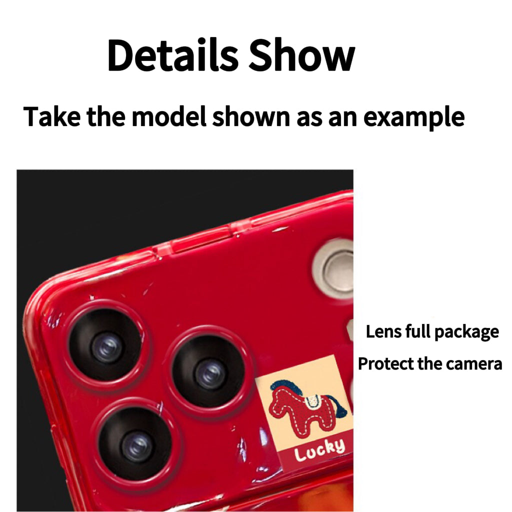 Plush pony flip phone case