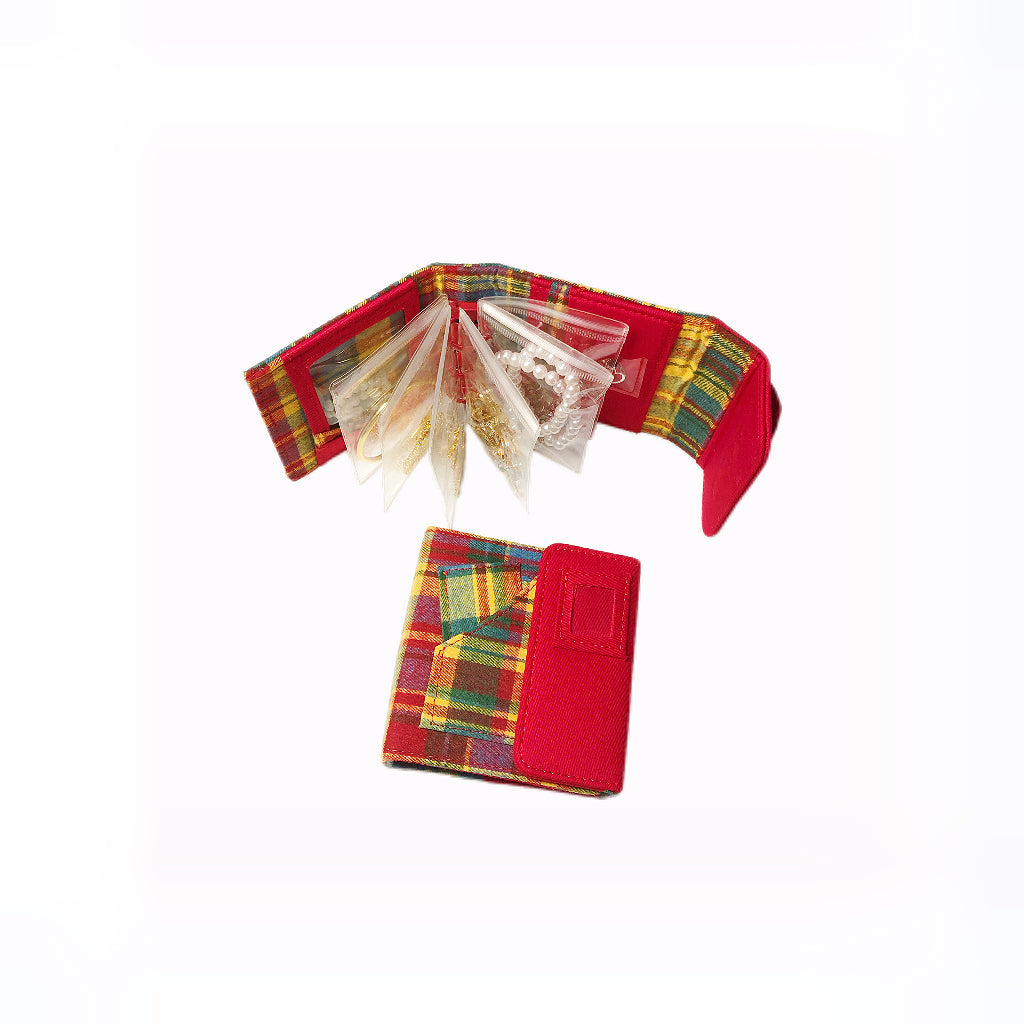 Plaid Jewelry Storage Wallet