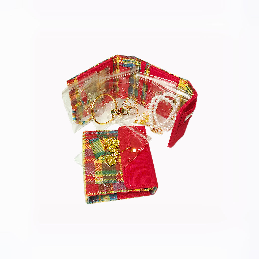 Plaid Jewelry Storage Wallet