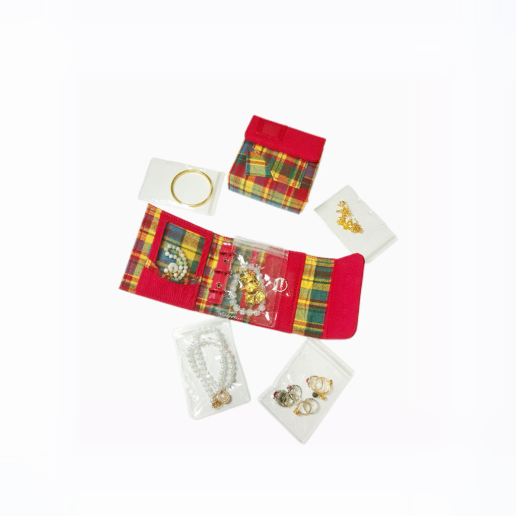 Plaid Jewelry Storage Wallet